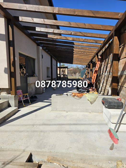 Изграждане на дървени навеси