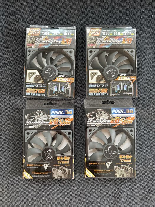 Set 4 ventilatoare Scythe Kaze Flex 120mm 1200 rpm PWM