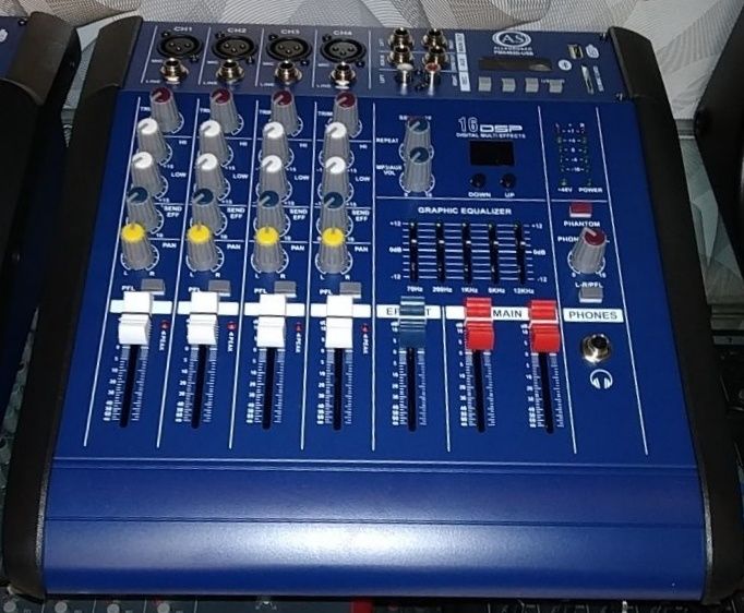 Aktiv miksher  usilitel 4 kanal yangi.