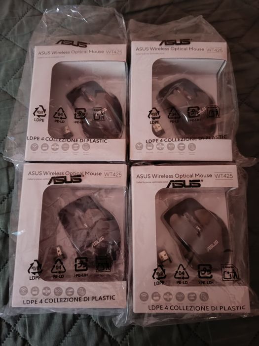170 lei set 4 Mouse noi sigilati ASUS WT425 wireless 1600 dpi (buton schimbare dpi), USB, 2 butoane laterale