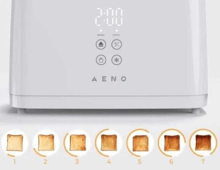 Тостер AENO ATS0002W, 930W, 7 степени