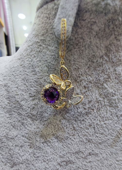 Эксклюзивные золотые женские серёжки