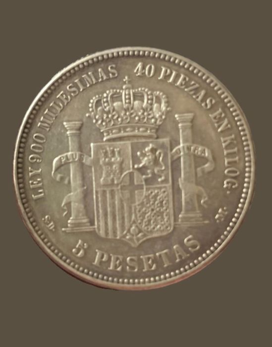5 pesetas 1871 GP