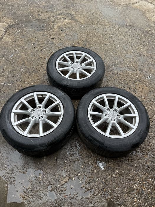 3бр оригинални джанти AudiQ5 8R A4B8 A5 8T A6C7 A7 4G 18цола 8R0601025AQ 8Jx18 ET39 5x112 с гуми Continental235/60R18
