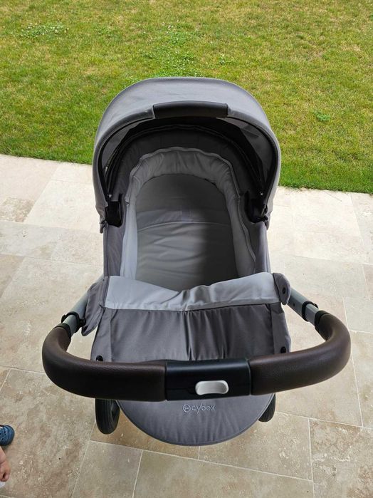 Carucior 3 in 1 Cybex Balios S Lux Stone Grey + Baza isofix One Cybex
