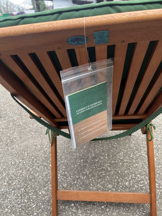 Scaun lemn pliabil tip sezlong