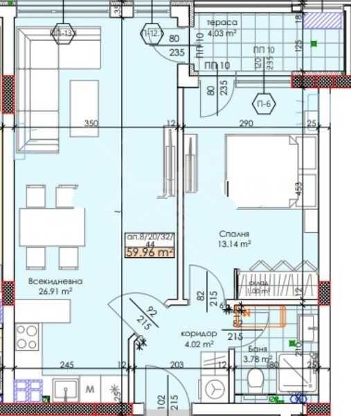 Продава се Двустаен апартамент в Пловдив, Тракия - 75 кв.м за 884 €/кв.м - Снимка #1