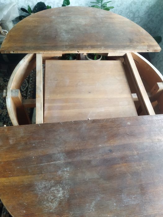Стол деревянный раскладной б/у.