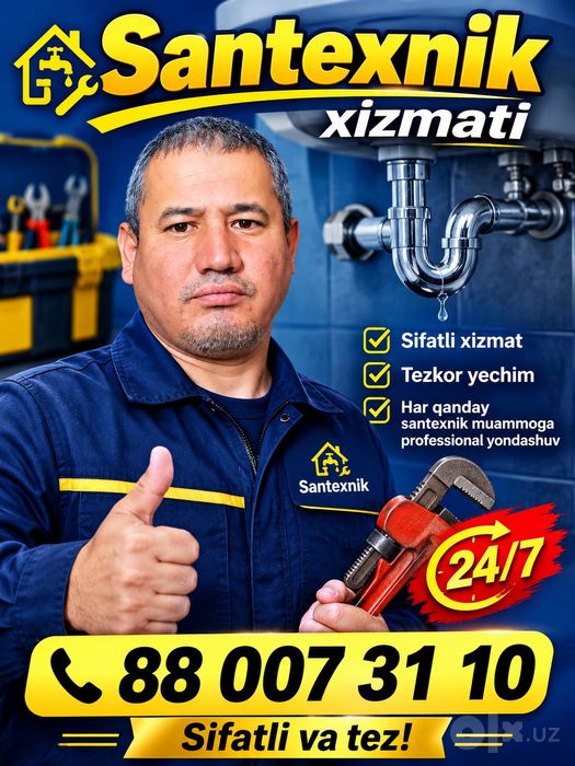 Сантехник хизмати 24/7 Santexnik xizmati