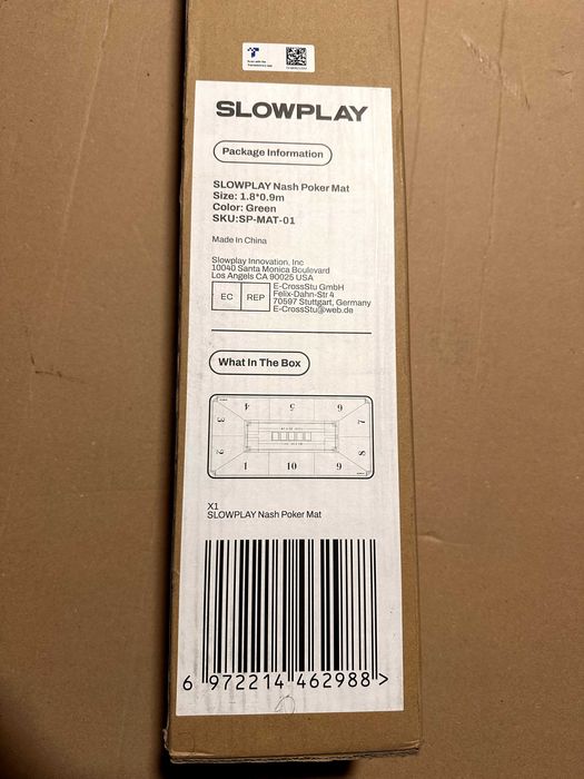 Slowplay Nash Texas Holdem Poker Mat 180x90 cm Nou