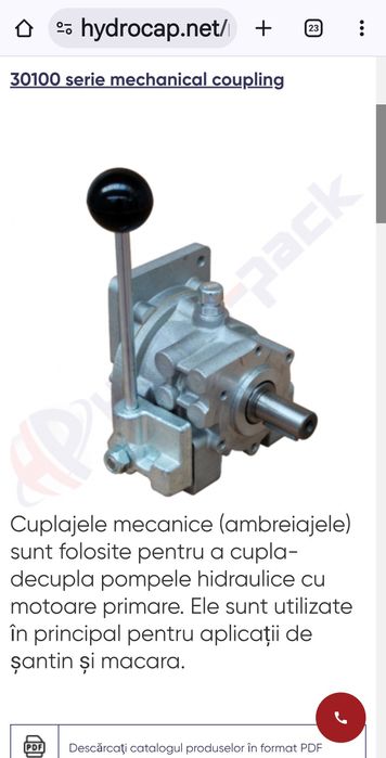 Cuplaj mecanic reversibil,nou,nefolosit,marca Hydrocap 30100