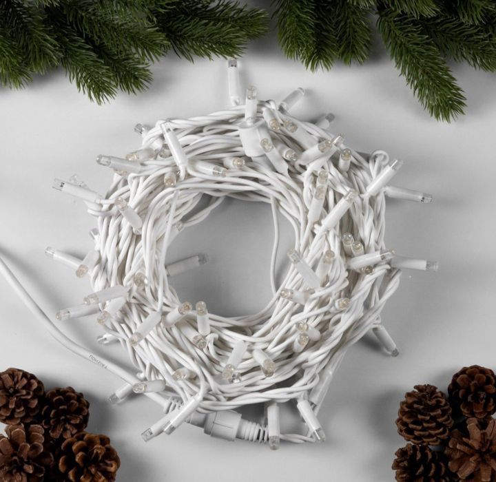 Электрогирлянда светодиодная нить,10 м,100 лампочек.