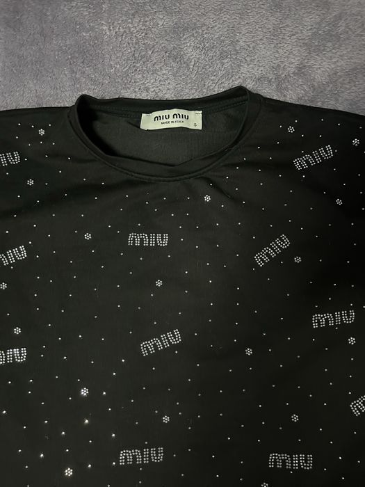 tricou negru miu miu
