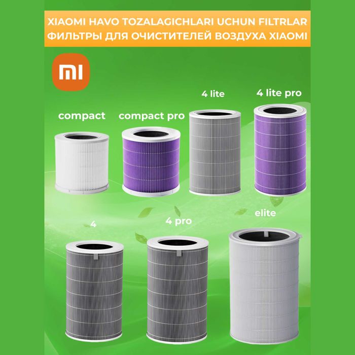 Фильтры для очистителя воздуха xiaomi 4compact,4lite,4,4pro,Elite