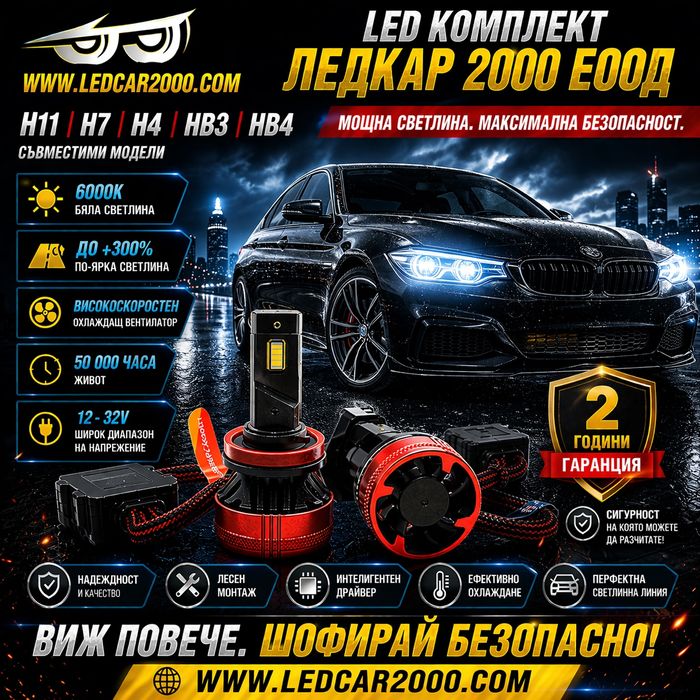 Лед Крушки TitaN 24  *CANBUS* H1 H4 H7 H11 HB3 HB4 +Подарък LED T10