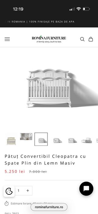 Patut copii lemn masiv