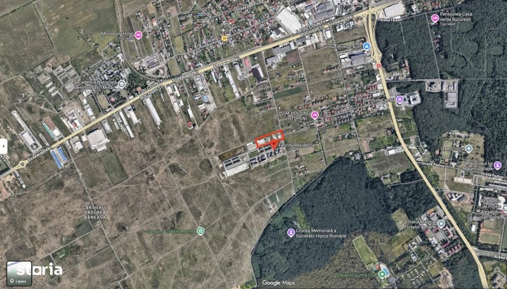 Teren intravilan PUZ+Utilitati, 1ha, zona Padurea Baneasa