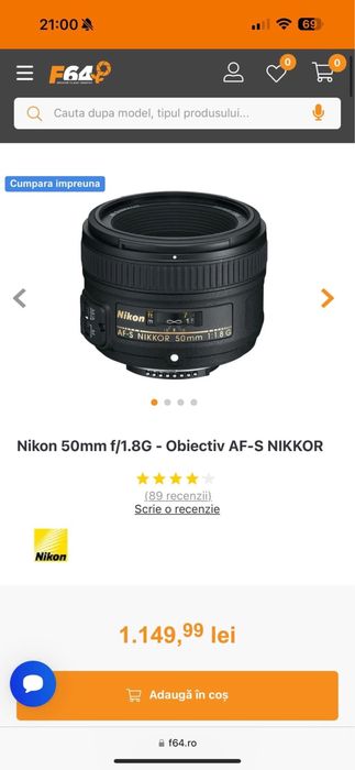 Nikon D610 full Frame + Nikon 50mm f 1.8g + accesorii
