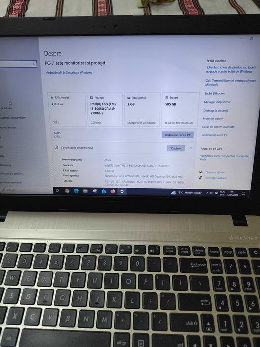 Vand laptop ASUS X540L SSD + HDD