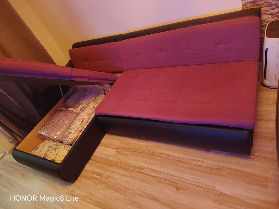 Coltar extensibil cu spatiu de depozitare si sezlong