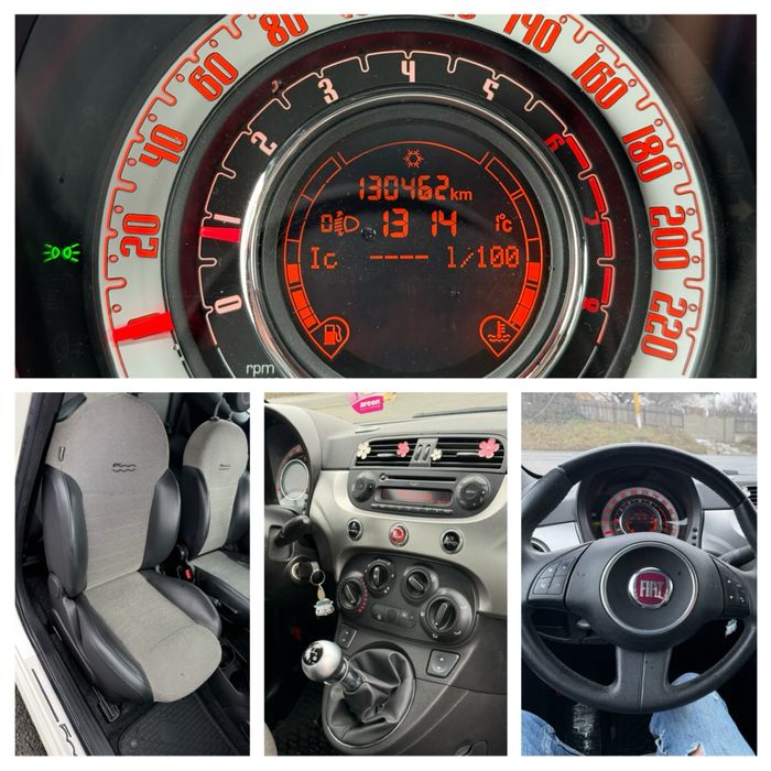 Fiat 500 Cabrio-Decapotabila 0.9Turbo Benzina 2012