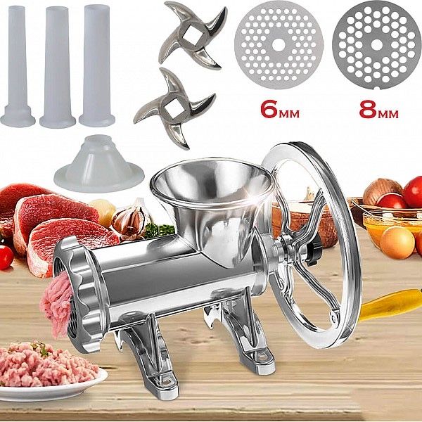 ***ПРОМОЦИЯ*** Месомелачка чугунена с електромотор 1,5кw 1400 оборота