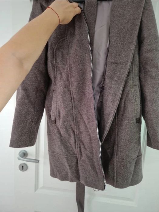 Palton lana cu cordon