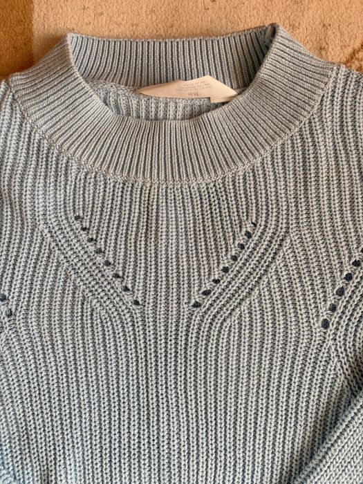 Светлосиня блуза с дълъг ръкав