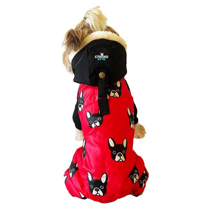 Кучешко зимно яке-гащеризон Кучешки зимни дрехи Дебела дреха за куче