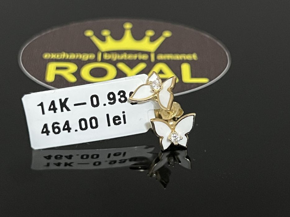 Bijuteria Royal CB : Cercei copil  aur 14k 0,93 grame