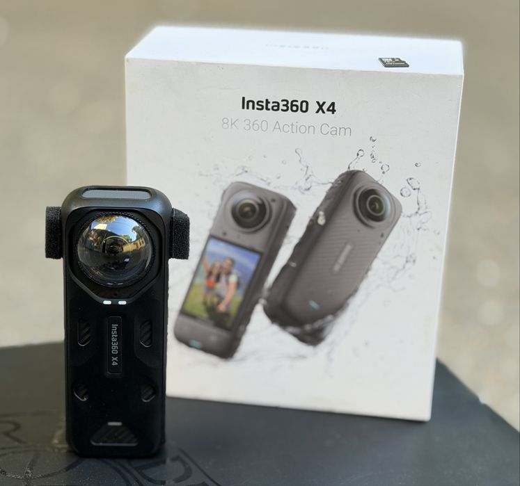 Екшън камера Insta360 X4, 8K, 360 + богат комплект аксесоари + 16GB карта памет