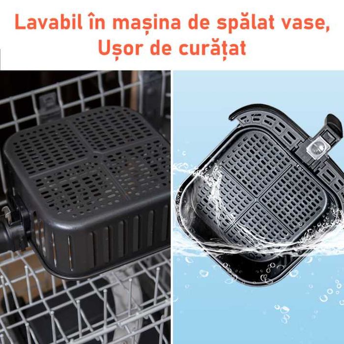 Sigilat Friteuza cu aer cald COSORI Premium CP158-AF-RXB, 2.2kg 5.5l, 1700W, negru
