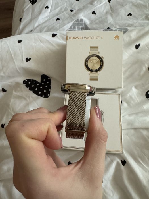 HUAWEI WATCH GT 4 41mm Light Gold, Curea Gold Milanese, Android/iOS