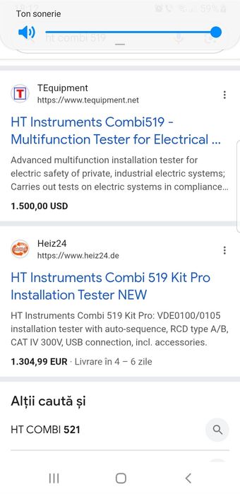 Tester multifuncțional HT Combi 519 ca NOU