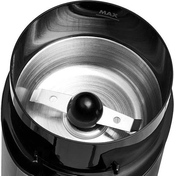 Електрическа мелница за кафе на зърна Amazon Basics, черна