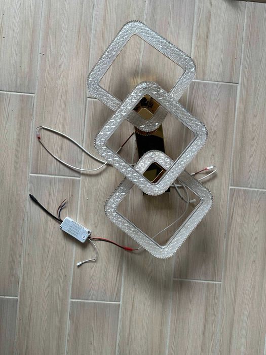 LED люстра с кристаллическим декором