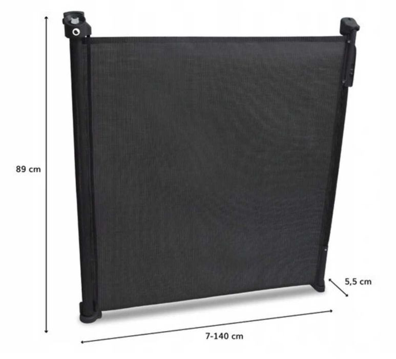 Poarta de siguranta Lionelo Tulia 140 cm Negru