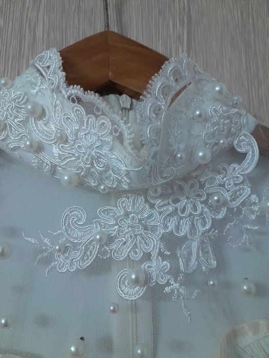 Рокля с перли за граждански брак