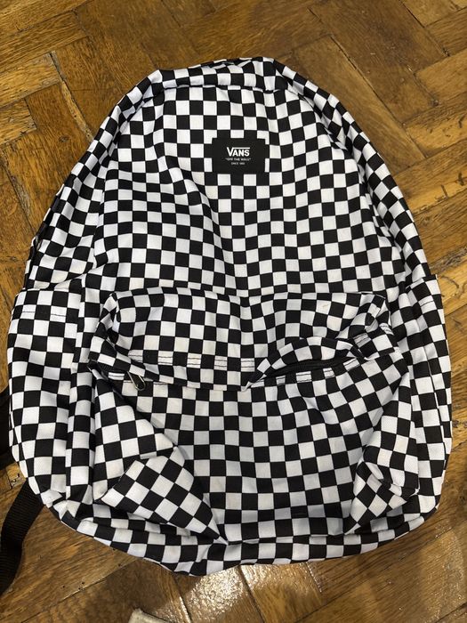 Раница Vans черно-бяла