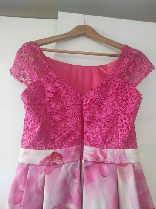 Rochie ocazie dantela si satin