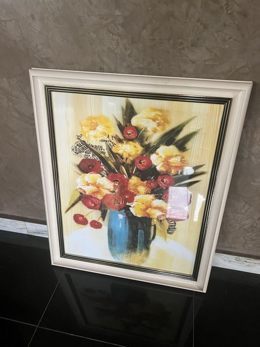 Картина принт ваза с цветя 60х45