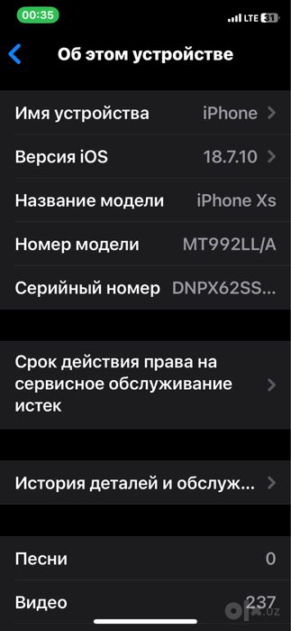 iPhone XS 256 LL/A