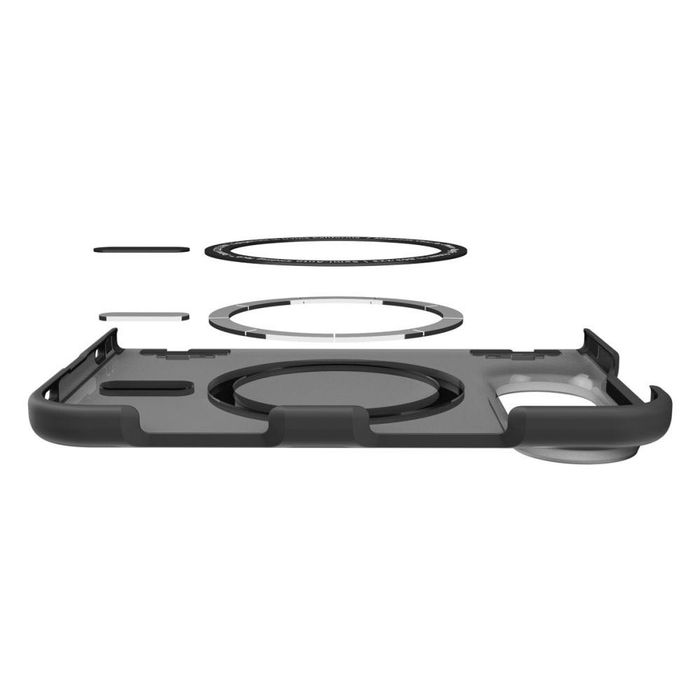 Прозрачен Магнитен Калъф със Защита на Пантата и MagSafe Spigen Ultra Hybrid Pro за iPhone Duo – Frost Black