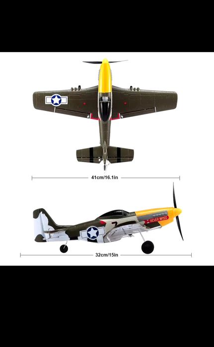 Aeromodel Avion rc cu telecomanda P51