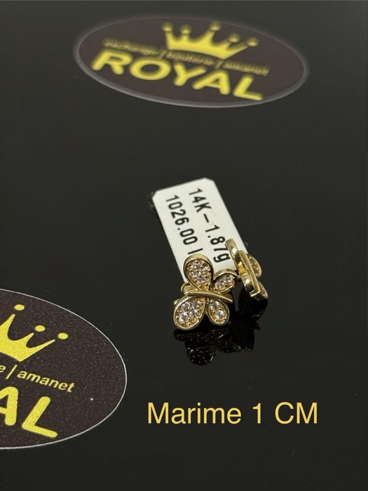 Bijuteria ROYAL : Cercei AUR 14K NOU / 1.87 GR