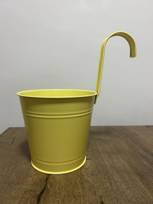 Set de 6 ghivece cu cârlig pentru balustradă