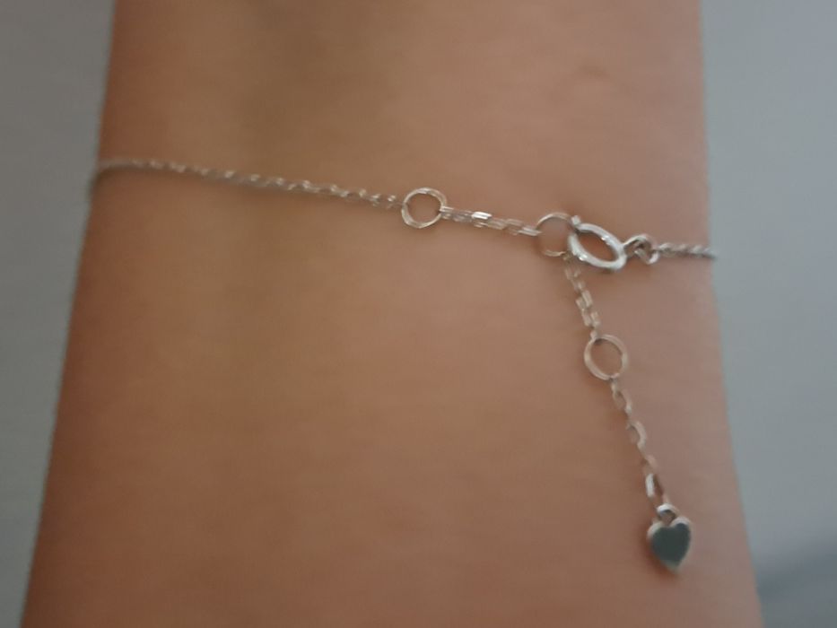 Bratara aur alb 14 k cu diamante negre de 0.06ct,Teilor