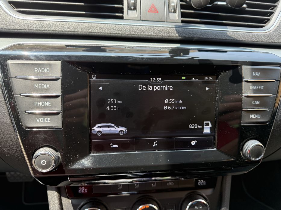 Vand display navigatie Skoda