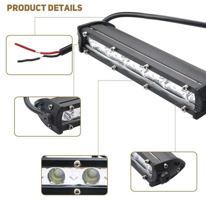Мини 18W LED бар за осветление с 6 диода - 12/24V