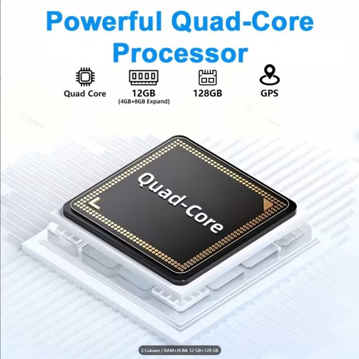 Tabletă 10.1” Android 15 2-în-1 cu Tastatură 12GB RAM, 128GB  SIGILATA